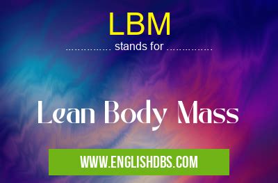 lbm in English .